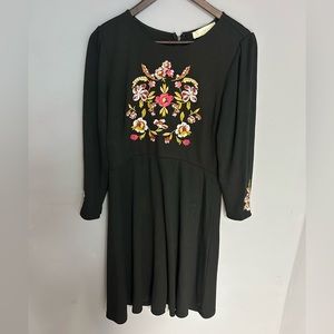 Loft embroidered dress, size 8